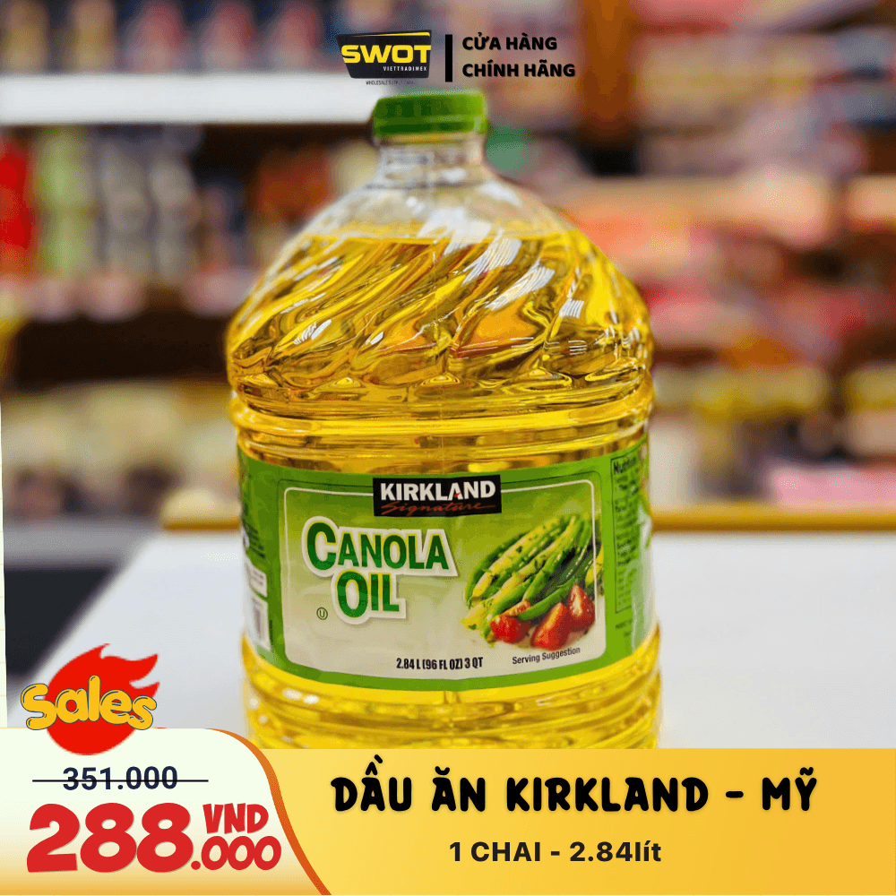 DẦU ĂN KIRKLAND - MỸ CHAI 2,84 LÍT