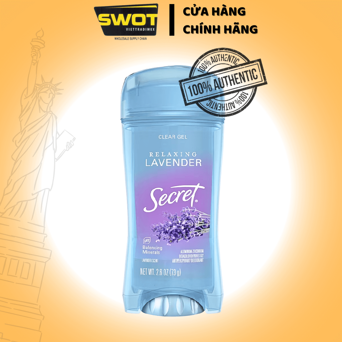 Sáp Khử Mùi Secret Mỹ Chai 73g nhiều mùi - SWOT