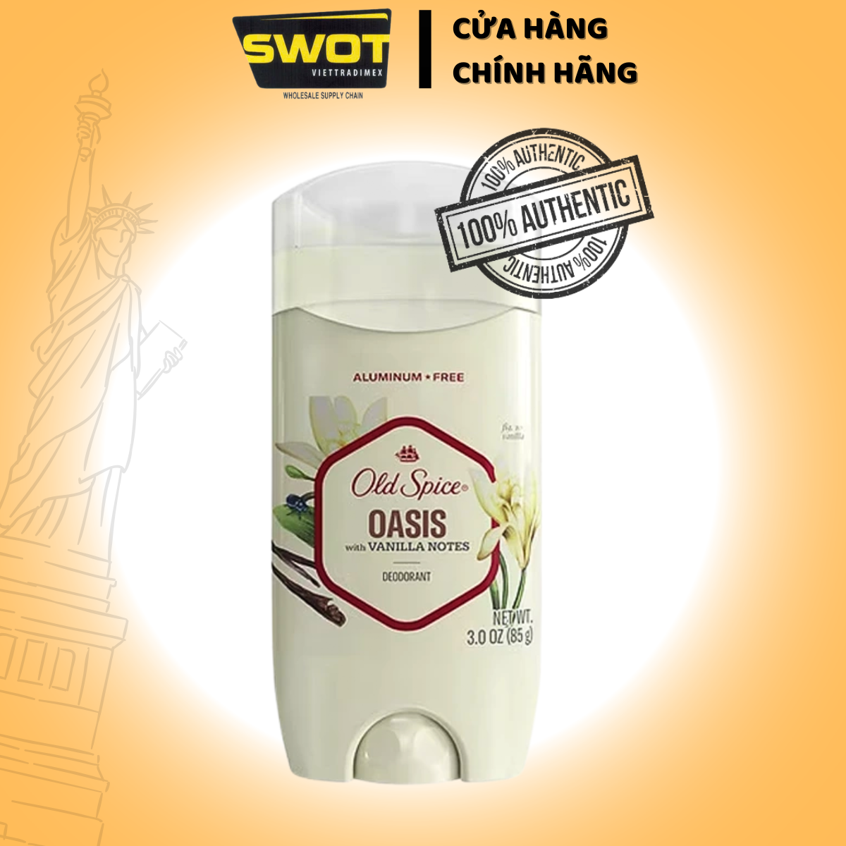 Lăn khử mùi Old Spice Mỹ nhiều mùi, dạng sáp khử mùi đến 48h, hương dễ chịu không ố vàng - SWOT