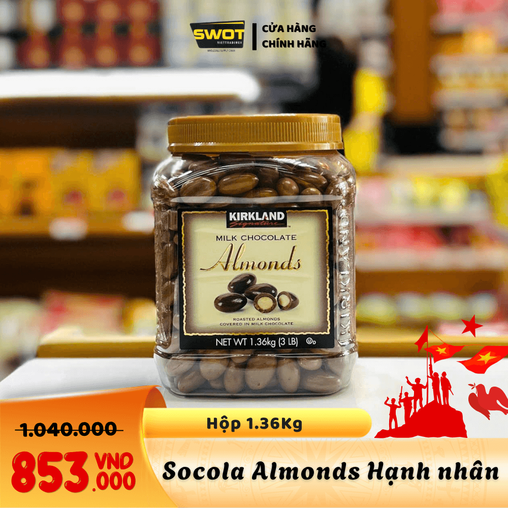 SOCOLA ALMONDS HẠNH NHÂN - 1,36KG