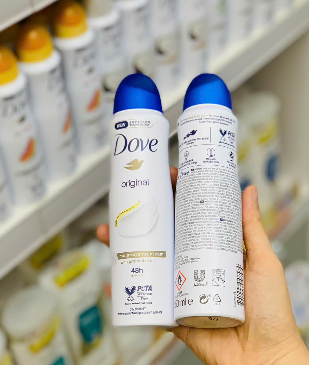 Xịt khử mùi Dove 48H Mỹ 150ml nhiều hương, Xịt khử mùi dove bản Mỹ cao cấp, hương thơm nhẹ nhàng, lâu hương lên đến 48h
