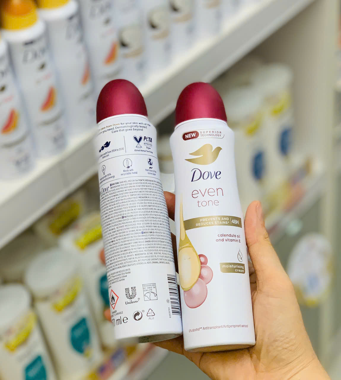 Xịt khử mùi Dove 48H Mỹ 150ml nhiều hương, Xịt khử mùi dove bản Mỹ cao cấp, hương thơm nhẹ nhàng, lâu hương lên đến 48h