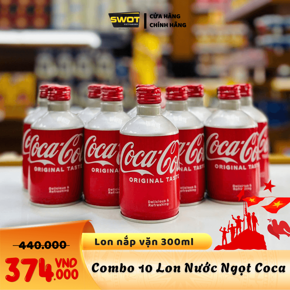 COMBO 10 LON COCA NHẬT - 300ML