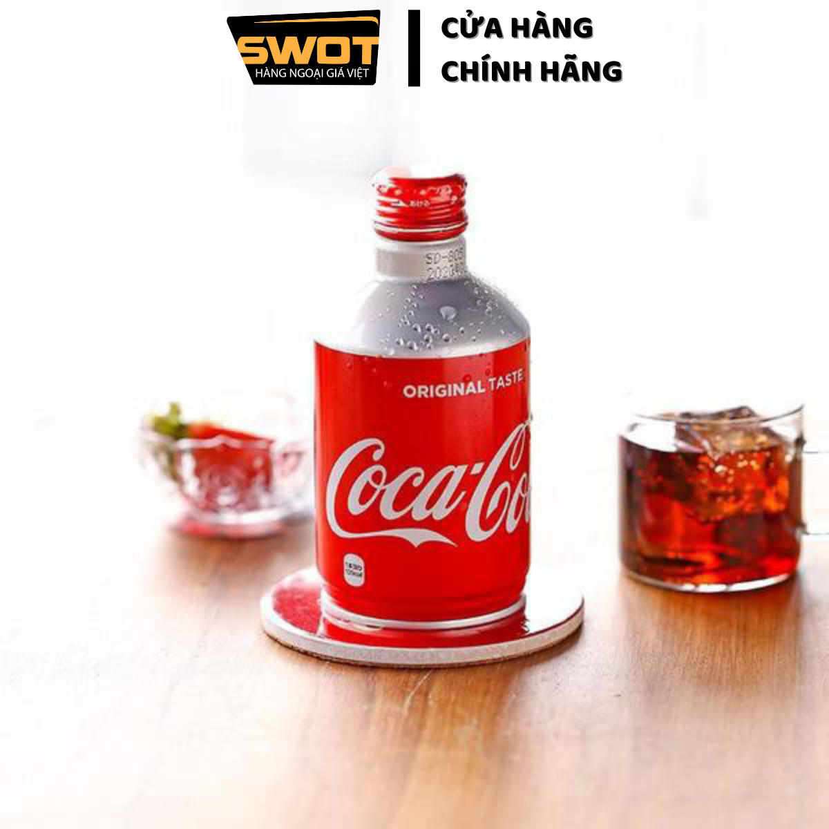 Thùng 24 lon Nước ngọt Coca Cola Nhật nắp vặn 300ml, chính hãng Nhật Bản, thơm ngon đậm vị