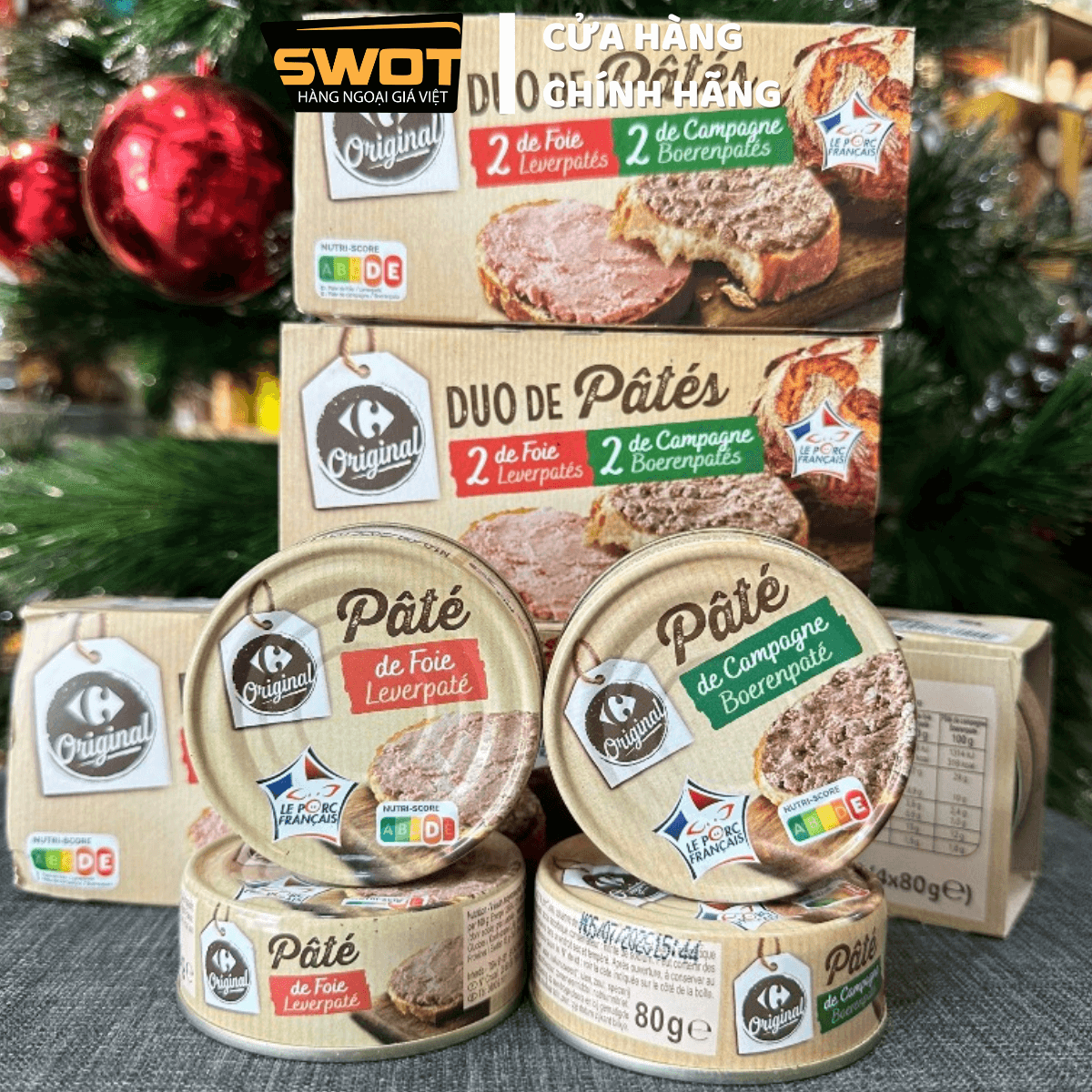 Lốc 4 hộp Pate Dou De Pate Pháp 80g, thơm ngon hảo hạng, giàu dinh dưỡng, tiện lợi