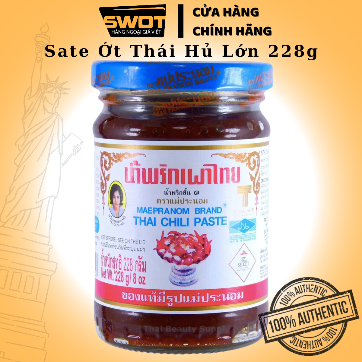 Dầu Sate ớt Tomyum Mae Pranom Thai Chili Paste Thái Lan