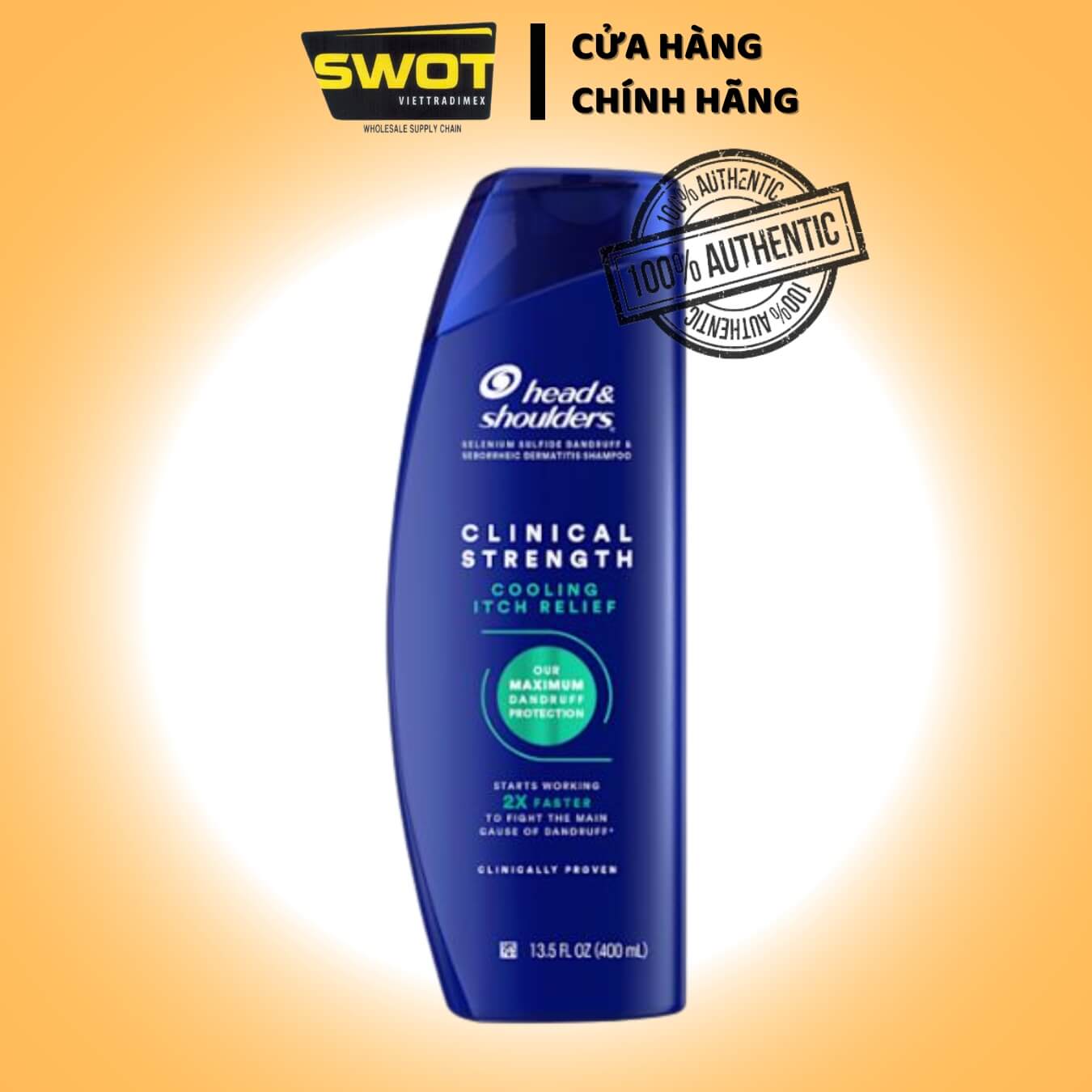 Dầu gội Head & Shoulder Mỹ Clinical Strength 400ml, Dầu gội sạch diệt sạch gàu, dưỡng tóc chắc khỏe