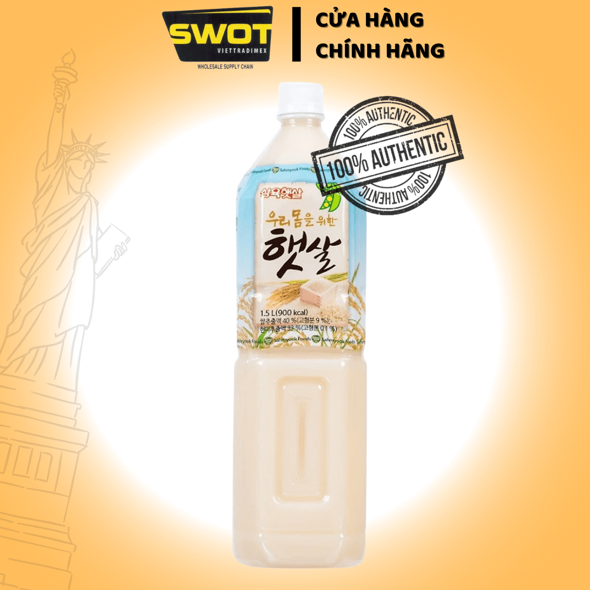 Sữa Gạo - Nước Gạo Hàn Quốc Sahmyook chai 1,5 lít 100% gạo Hàn Quốc và nước tinh khiết thiên nhiên - SWOT