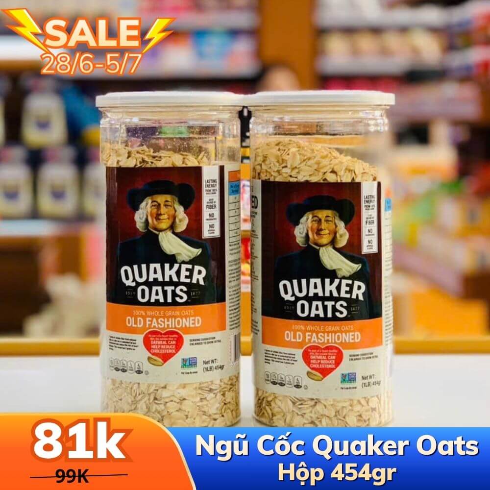 NGỦ CỐC QUAKER OATS - HỘP 454gr