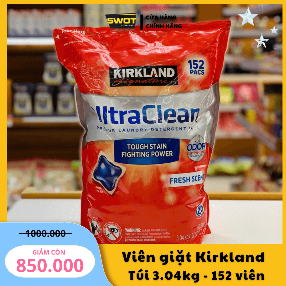 VIÊN GIẶT KIRKLAND 152 VIÊN - 3.04KG