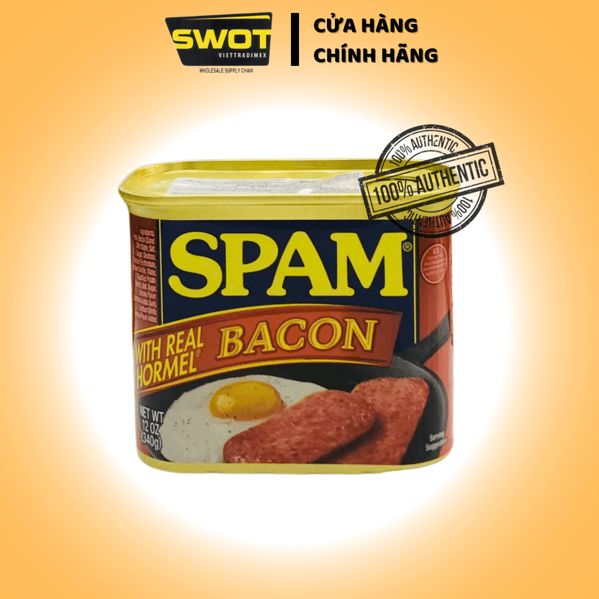 Thịt hộp SPAM Mỹ 340g, Thịt heo hộp Mỹ thơm ngon đậm vị, giàu chất dinh dưỡng
