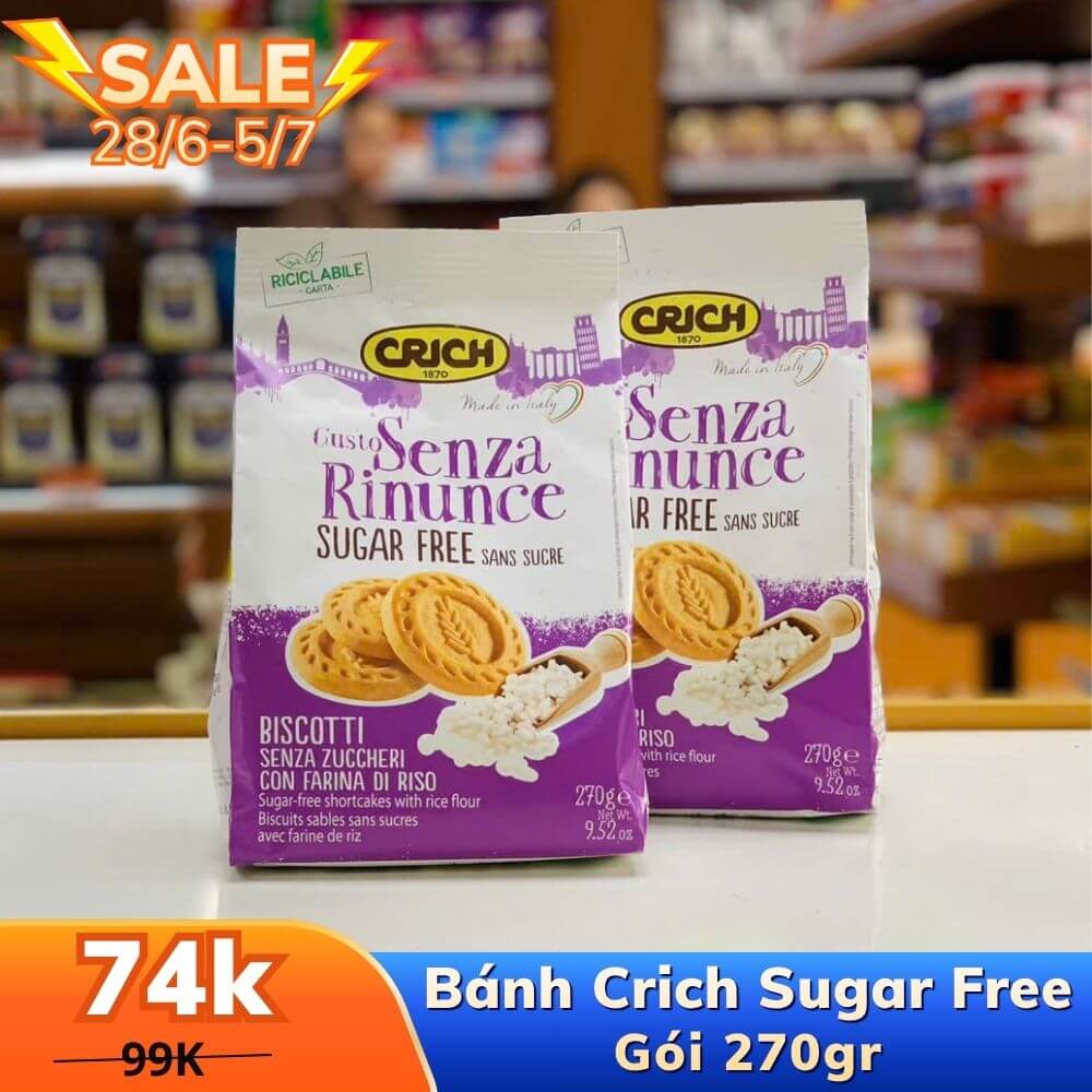 BÁNH CRICH SUGAR FREE - GÓI 270GR