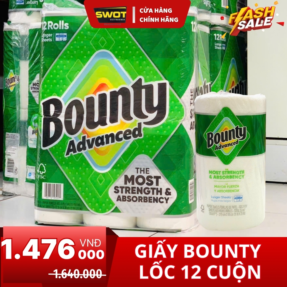 LỐC 12 CUỘN GIẤY BOUNTY
