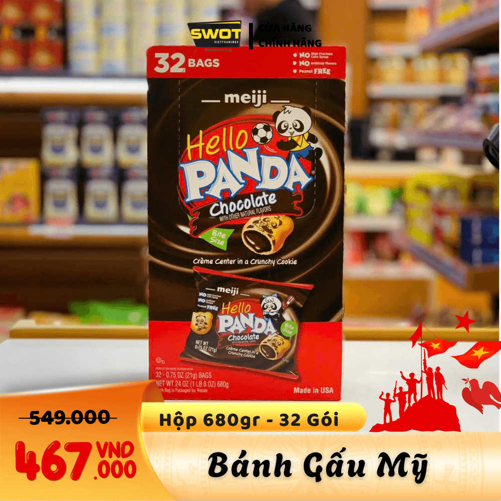 BÁNH GẤU MỸ - HỘP 32 GÓI