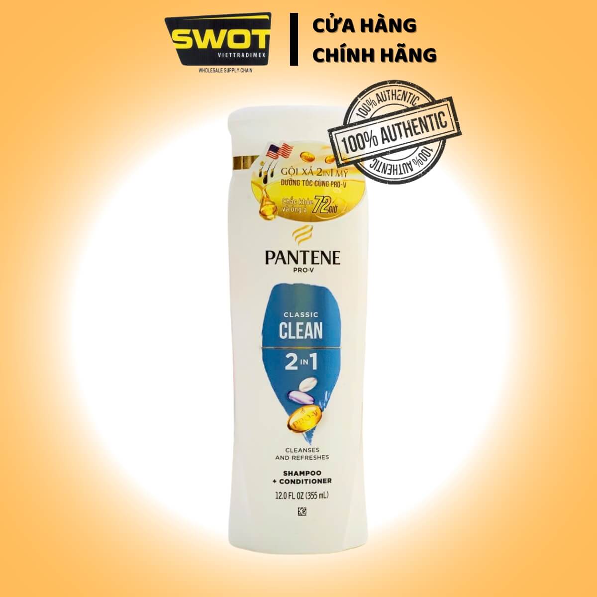 Dầu gội xả Pantene Mỹ nhiều loại, nuôi dưỡng & ngăn rụng tóc, mượt mà óng ả cả ngày - SWOT