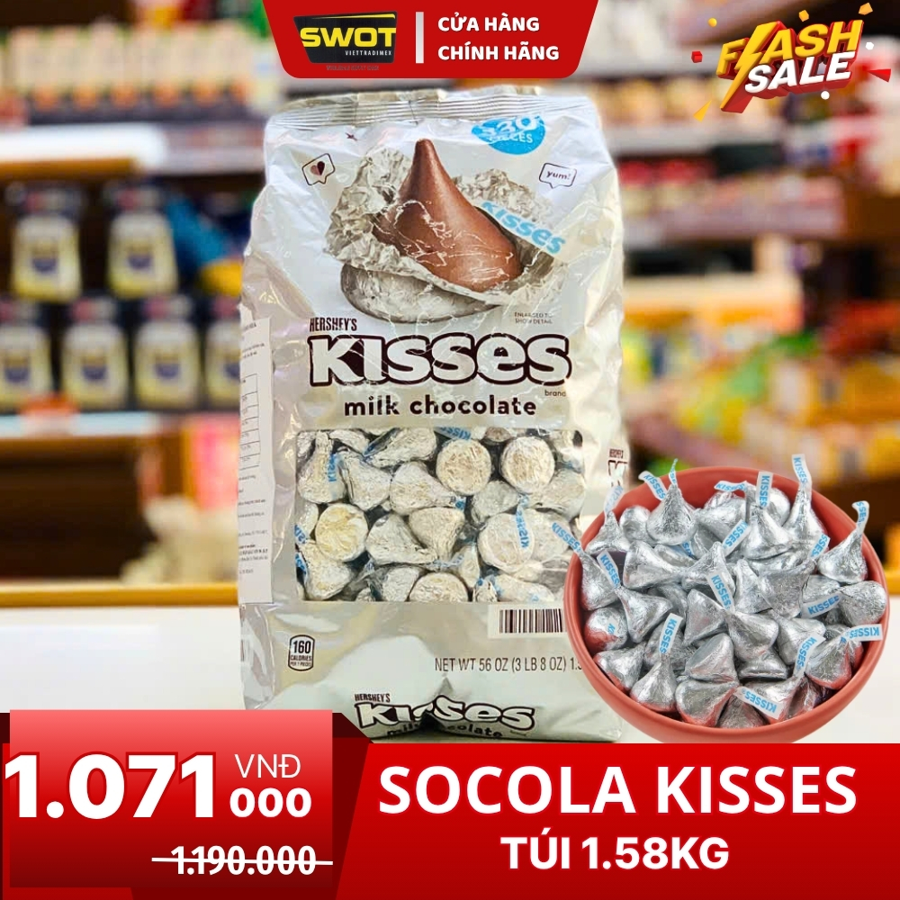 SOCOLA HERSHEY'S KISSES - GÓI 1.58KG