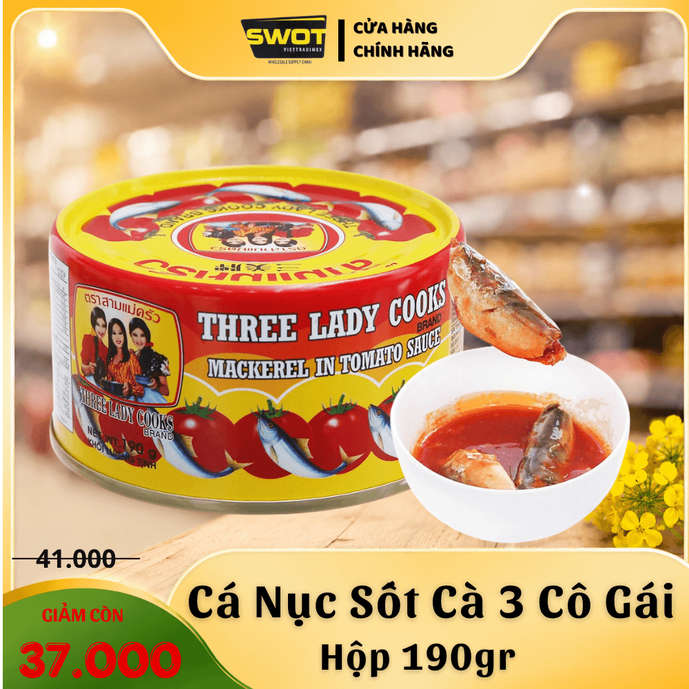 CÁ NỤC SỐT CÀ 3 CÔ GÁI CỦA THÁI LAN - HỘP 190GR