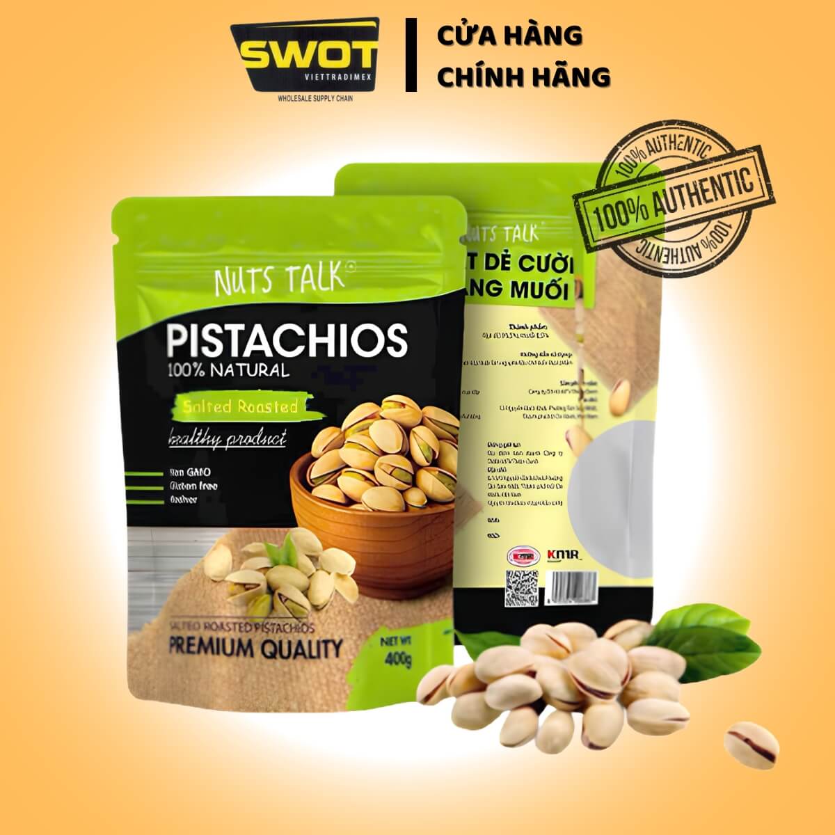 Hạt Nuts Talk Túi 500g các loại- Hạnh nhân / Hạnh nhân rang bơ / Óc chó / Hạt dẻ / Hạt bí xanh / Hạt điều, có thể dùng trực tiếp hoặc chế biến thành nhiều món ăn hấp dẫn - SWOT