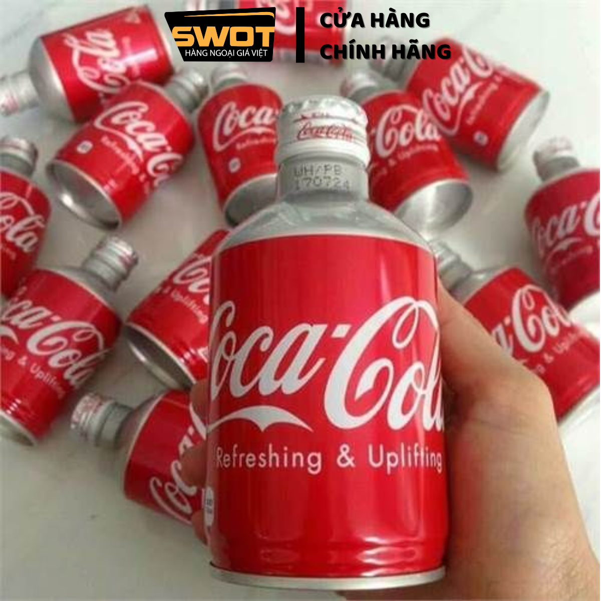 Thùng 24 lon Nước ngọt Coca Cola Nhật nắp vặn 300ml, chính hãng Nhật Bản, thơm ngon đậm vị