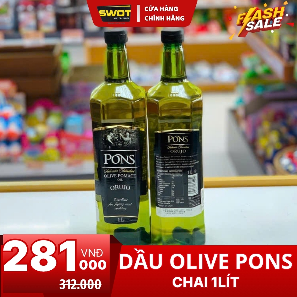 DẦU OLIVE PONS - CHAI 1LÍT
