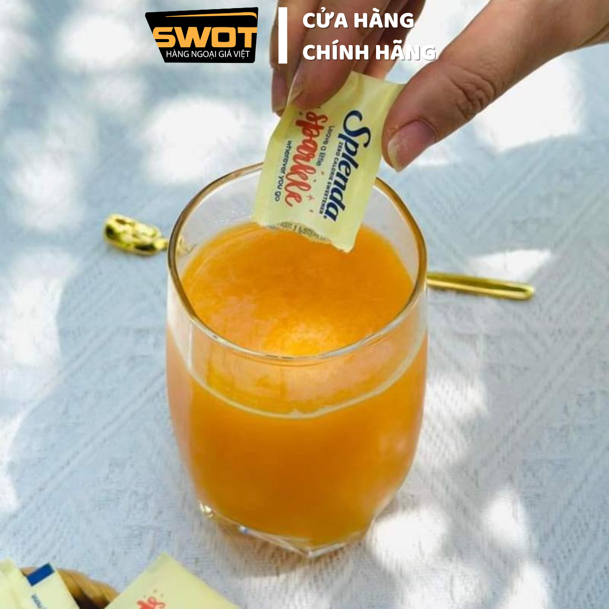 Combo 50 gói Đường ăn kiêng SPLENDA Mỹ, Đường thiên nhiên không calorie Mỹ, hỗ trợ ăn kiêng giảm cân - SWOT