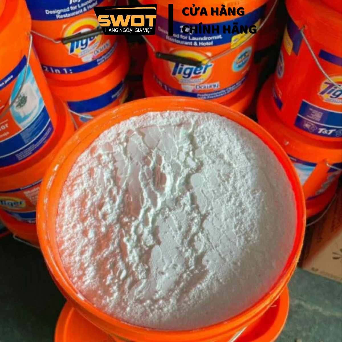 Bột giặt TIGER hương Downy 2in1 - Thùng 9kg - Giặt tay lẫn giặt máy