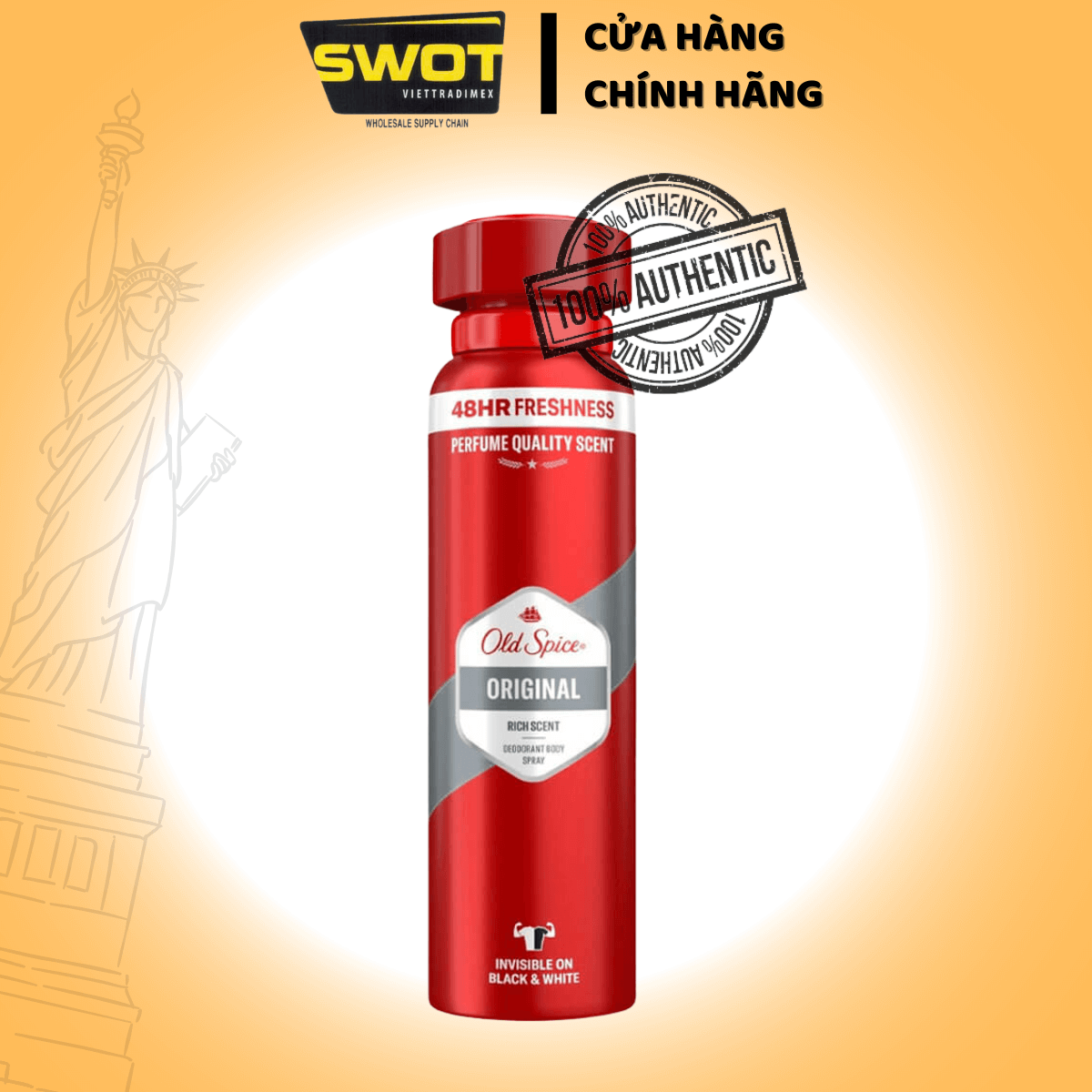 Xịt khử mùi toàn thân Old Spice Original | Whitewater | Captain chai 150ml - SWOT