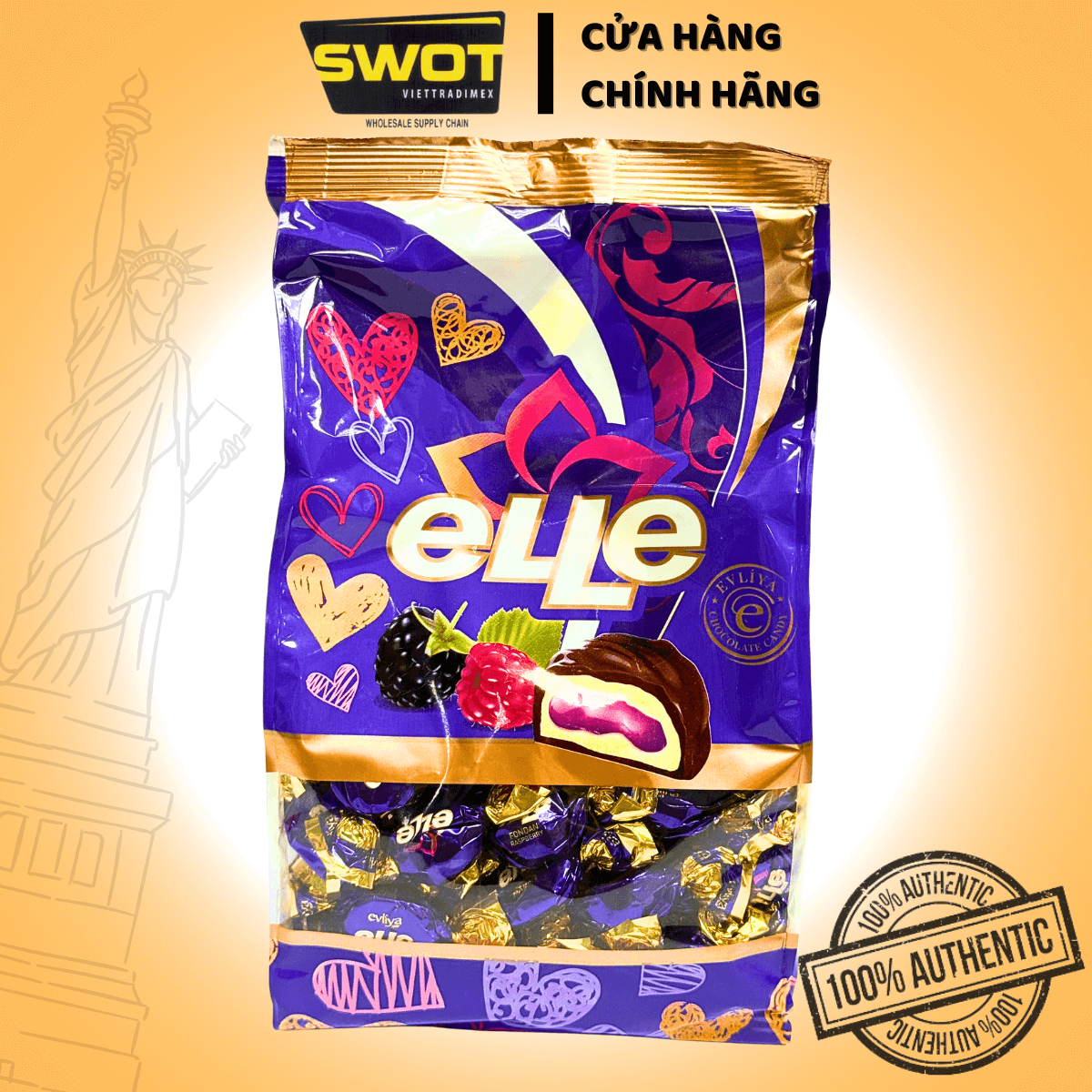 Socola Evliya các loại của Thổ Nhĩ Kỳ, nhập khẩu trực tiếp, hương vị quen thuộc, thơm rõ vị socola bên ngoài, nhân kem thơm sữa bên trong tạo hương vị khác biệt - SWOT