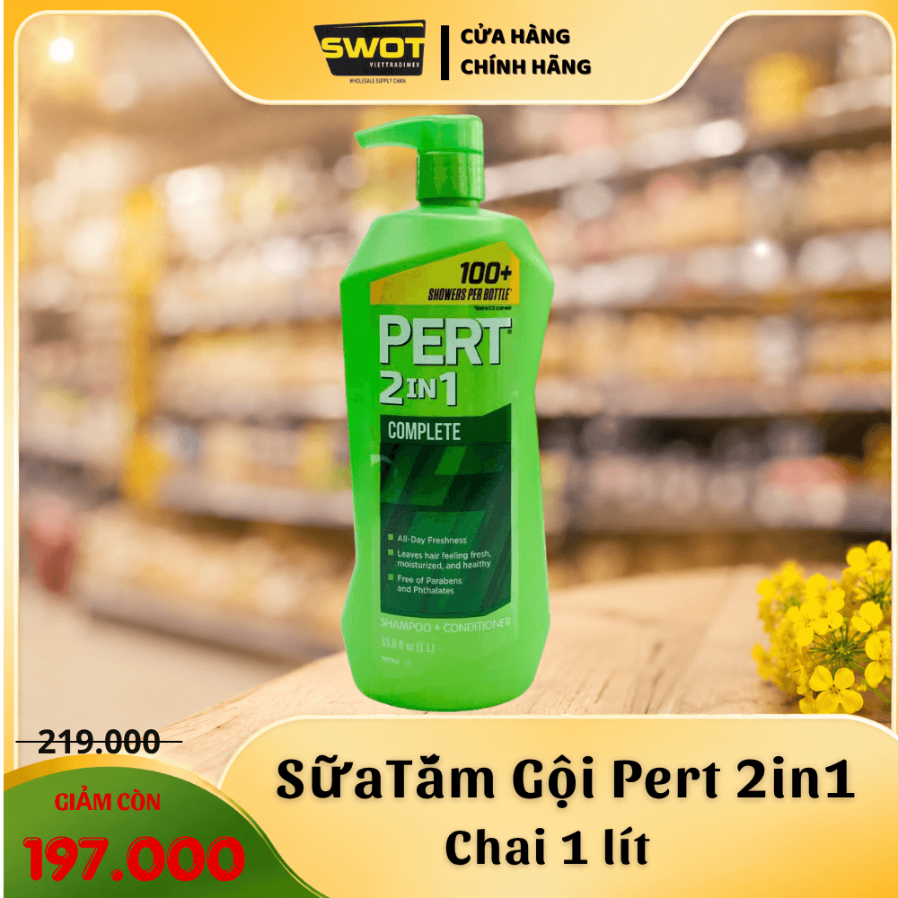 DẦU GỘI PERT 2in1 - CHAI 1 LÍT