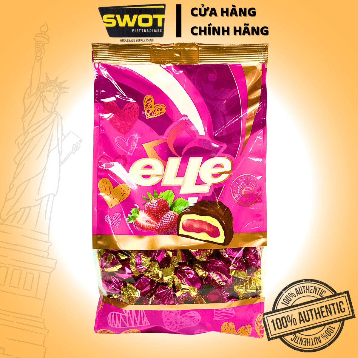 Socola Evliya các loại của Thổ Nhĩ Kỳ, nhập khẩu trực tiếp, hương vị quen thuộc, thơm rõ vị socola bên ngoài, nhân kem thơm sữa bên trong tạo hương vị khác biệt - SWOT