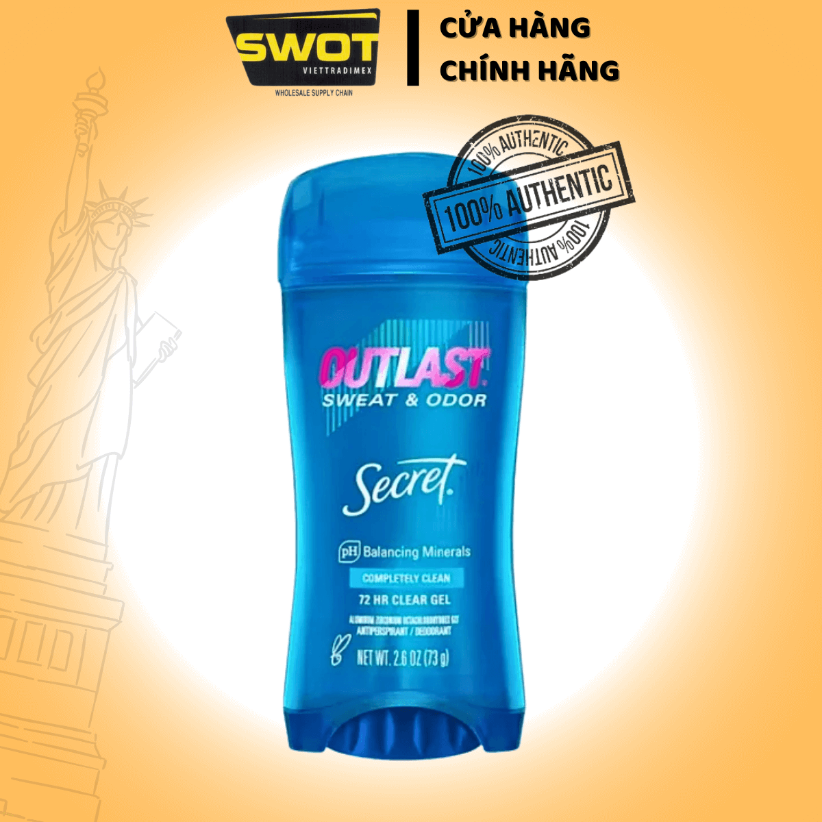 Sáp Khử Mùi Secret Mỹ Chai 73g nhiều mùi - SWOT