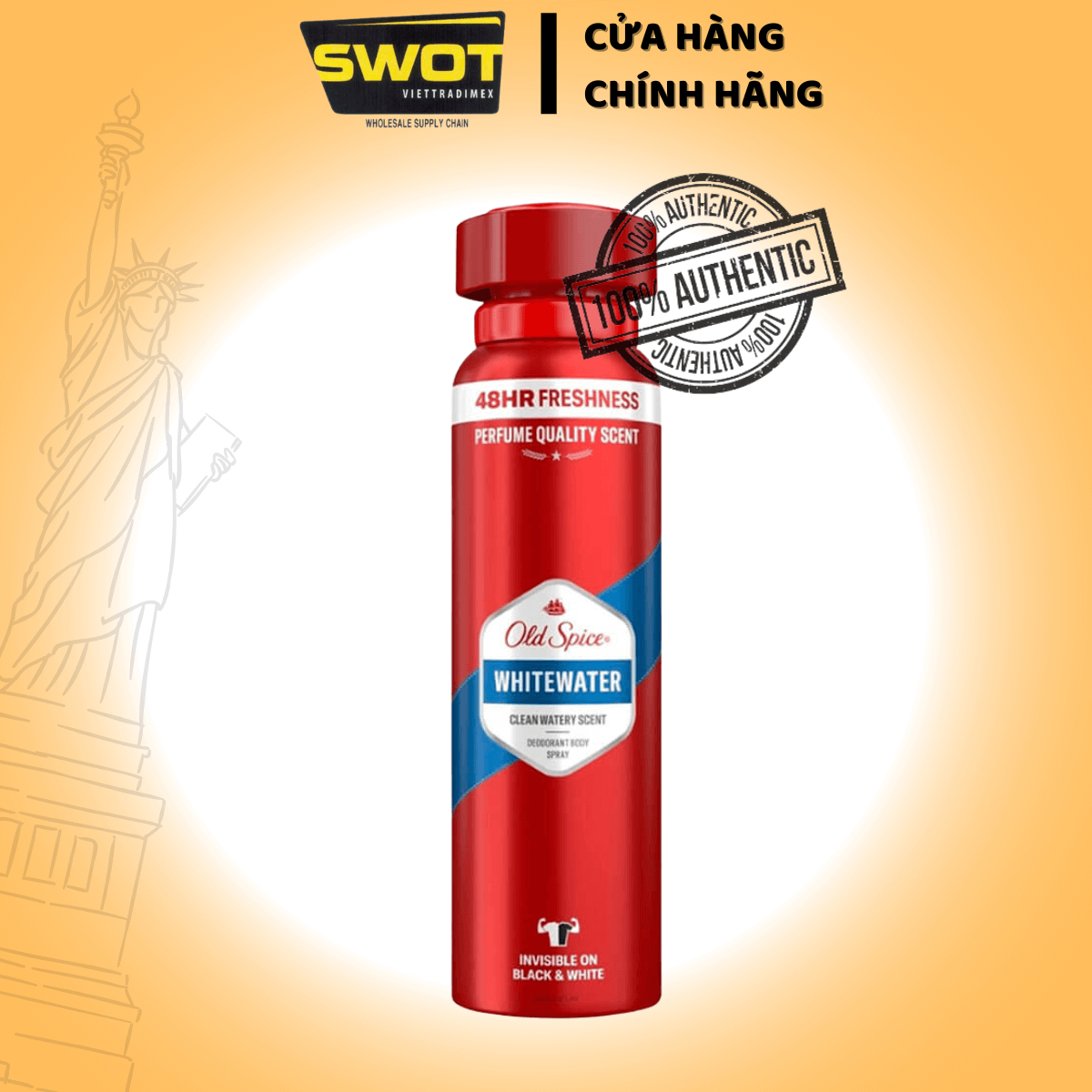 Xịt khử mùi toàn thân Old Spice Original | Whitewater | Captain chai 150ml - SWOT