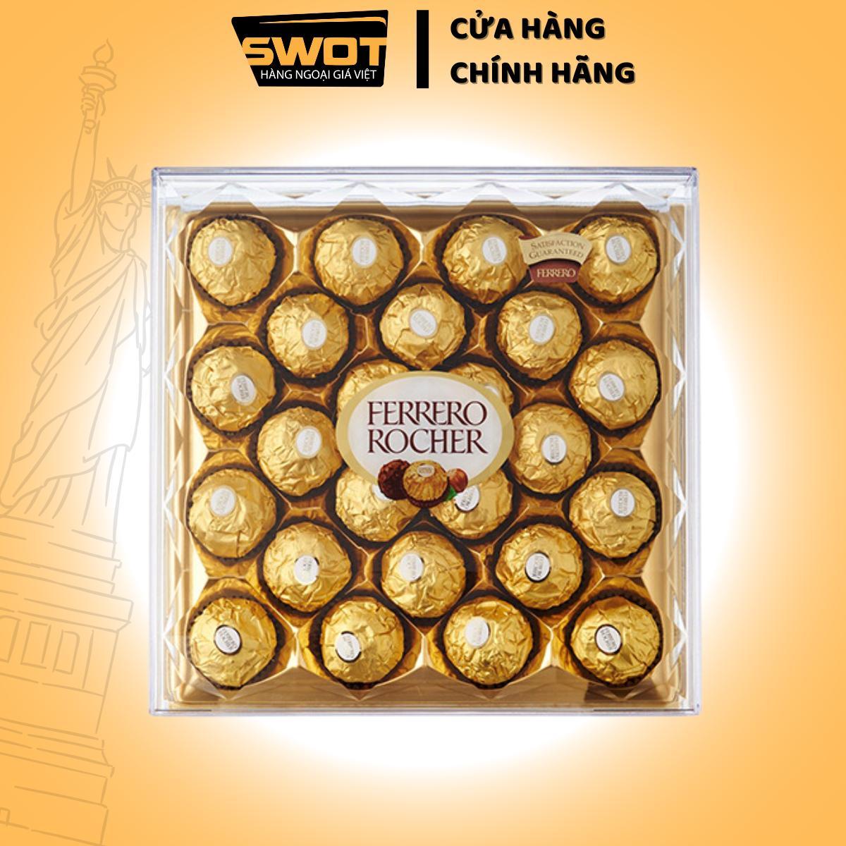 Socola Ferrero Collection Cao Cấp của Ý, thơm ngon đậm vị, được bọc một lớp socola sữa bên ngoài kết hợp cùng các loại hạt, có nhân kem và hạt dẻ bên trong - SWOT