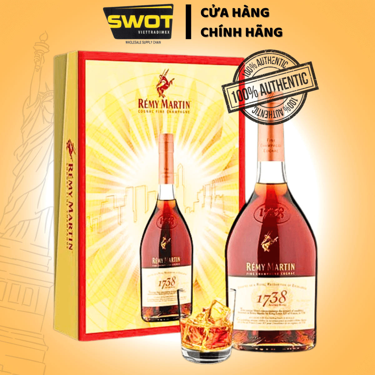 RƯƠU REMY MARTIN 1738 ACCORD ROYAL 750ML đặc biệt “eaux-de-vie” lâu năm cho ra thành phẩm là hương vị phong phú và mạnh mẽ chưa từng có. Rượu Remy Martin 1738 nằm giữa phân khúc VSOP và XO - SWOT
