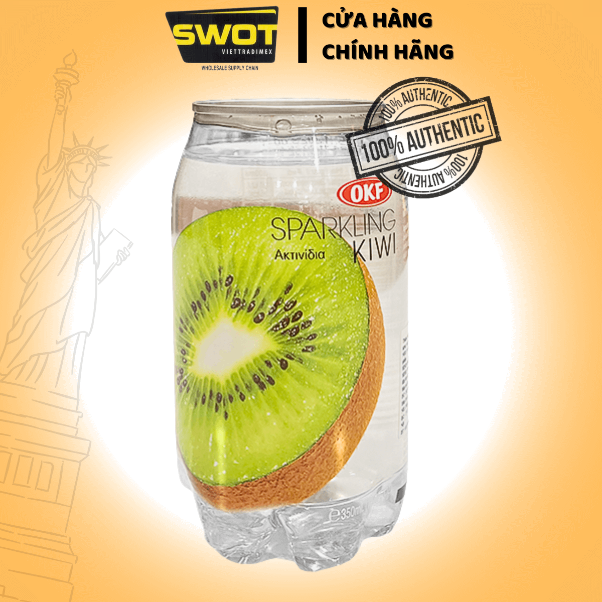 Soda trái cây OKF Hàn Quốc 350ml nhiều vị, Nước ngọt có ga thơm ngon tuyệt vị, trái cây tự nhiên