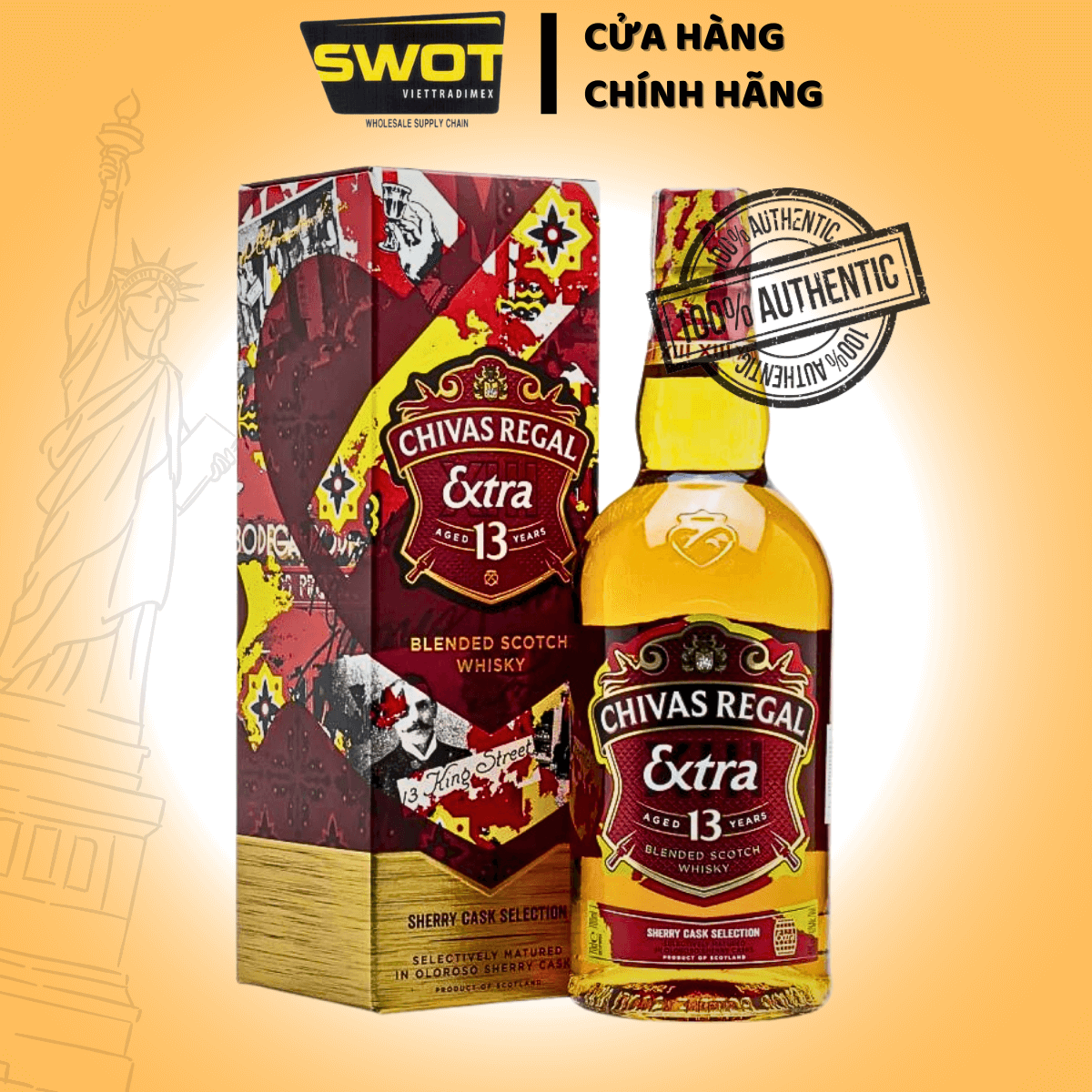 Rượu Chivas Extra 13 Sherry Cask 700ml (ANH QUỐC) có diện mạo trẻ trung hơn so với những dòng Chivas truyền thống - SWOT