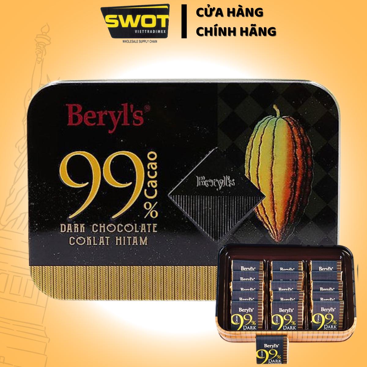 Socola Beryl's Cao Cấp Nhập Khẩu chính hãng, Chocolate đắng hương vị cacao và ngọt vừa phải Food Thức Ăn Ăn Vặt Socola - SWOT