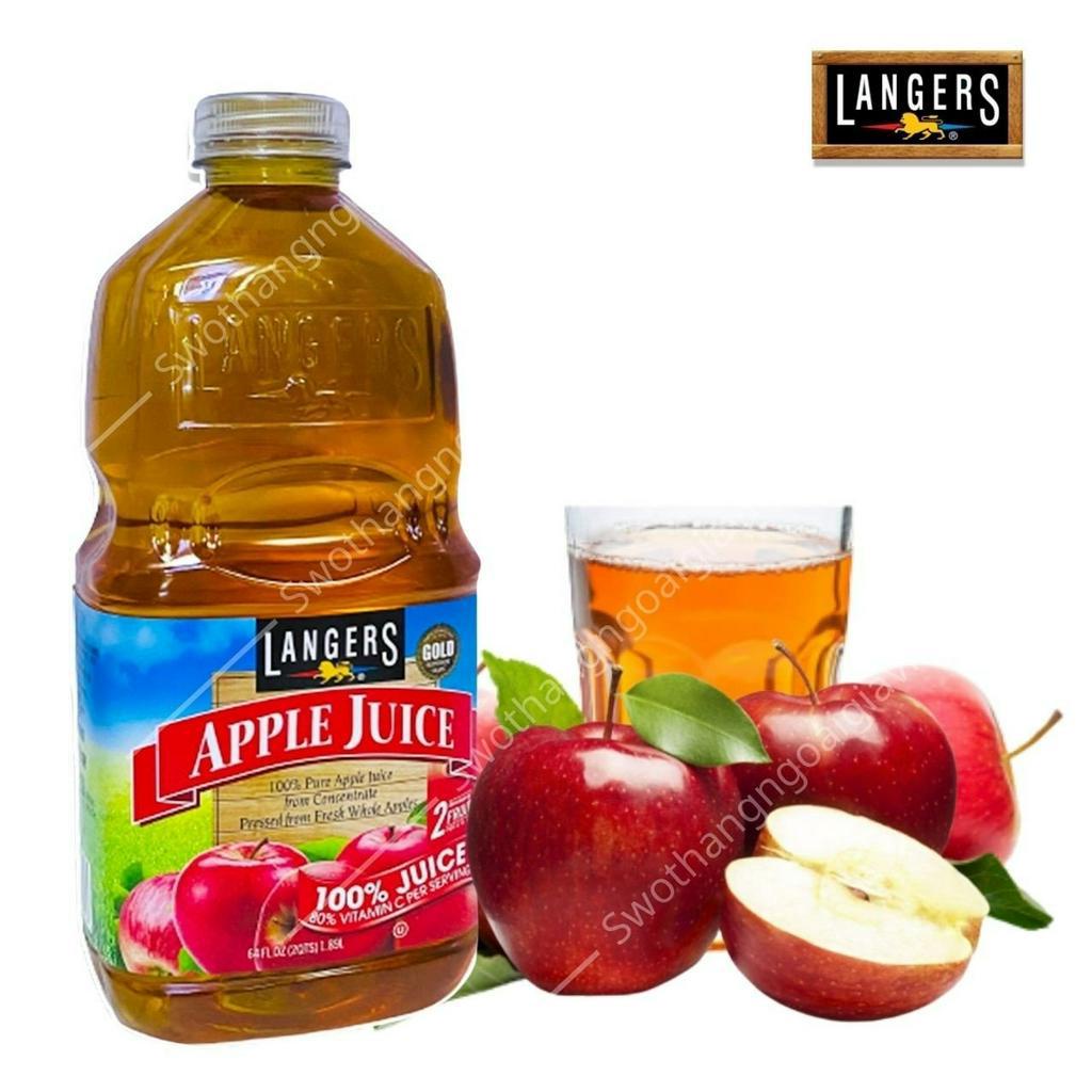 Nước ép trái cây LANGERS 1.89L Mỹ vị Táo, Nước ép từ táo tươi ngon không chất bảo quản, nhiều dinh dưỡng chống oxi hóa