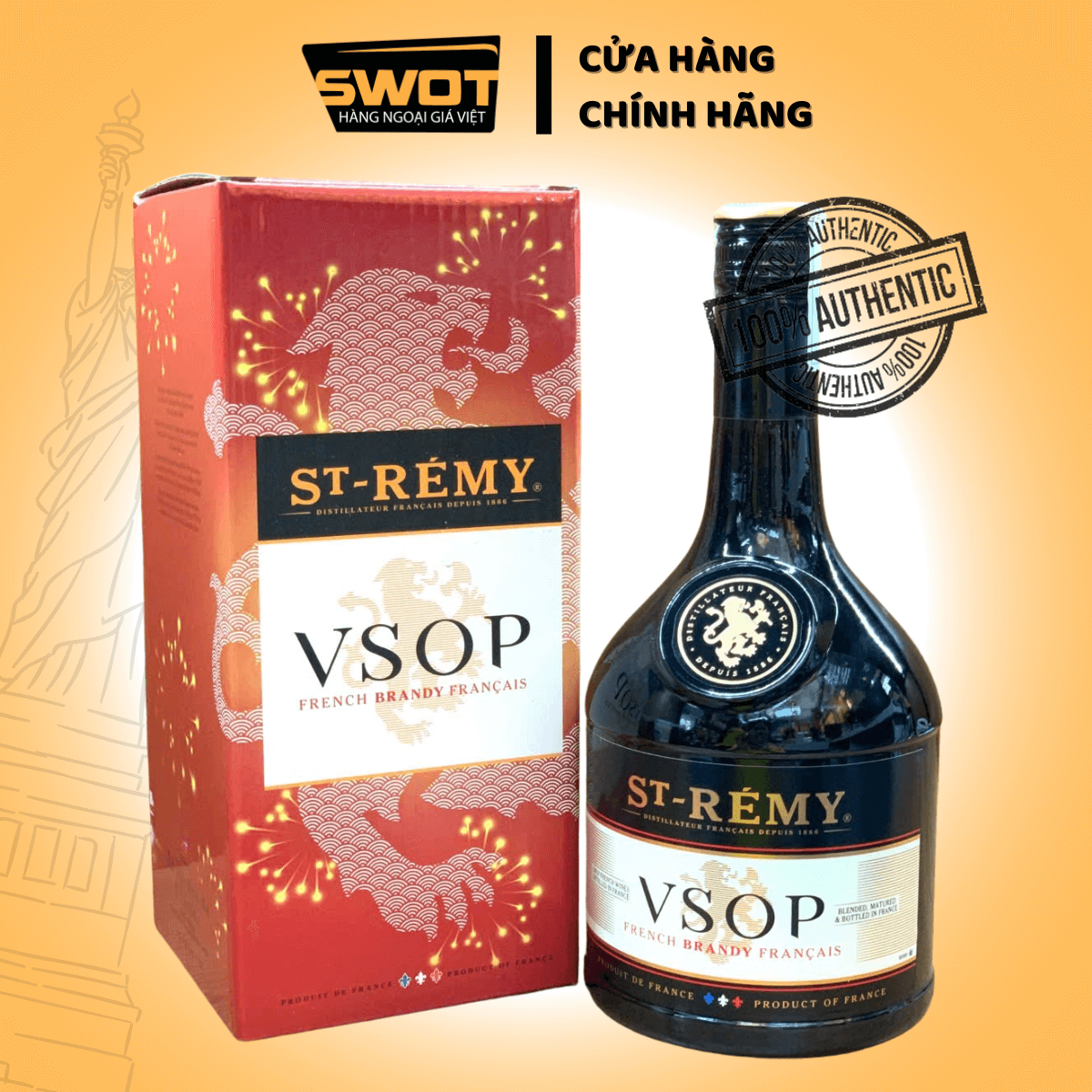 Rượu ST Remy VSOP 40 % 70ML (PHÁP) Hương trái cây chín, gỗ sồi, gia vị và một chút mật ong kết hợp với gợi ý của vani, tạo nên một hương vị trưởng thành, phong phú và cân bằng trên đầu lưỡi - SWOT