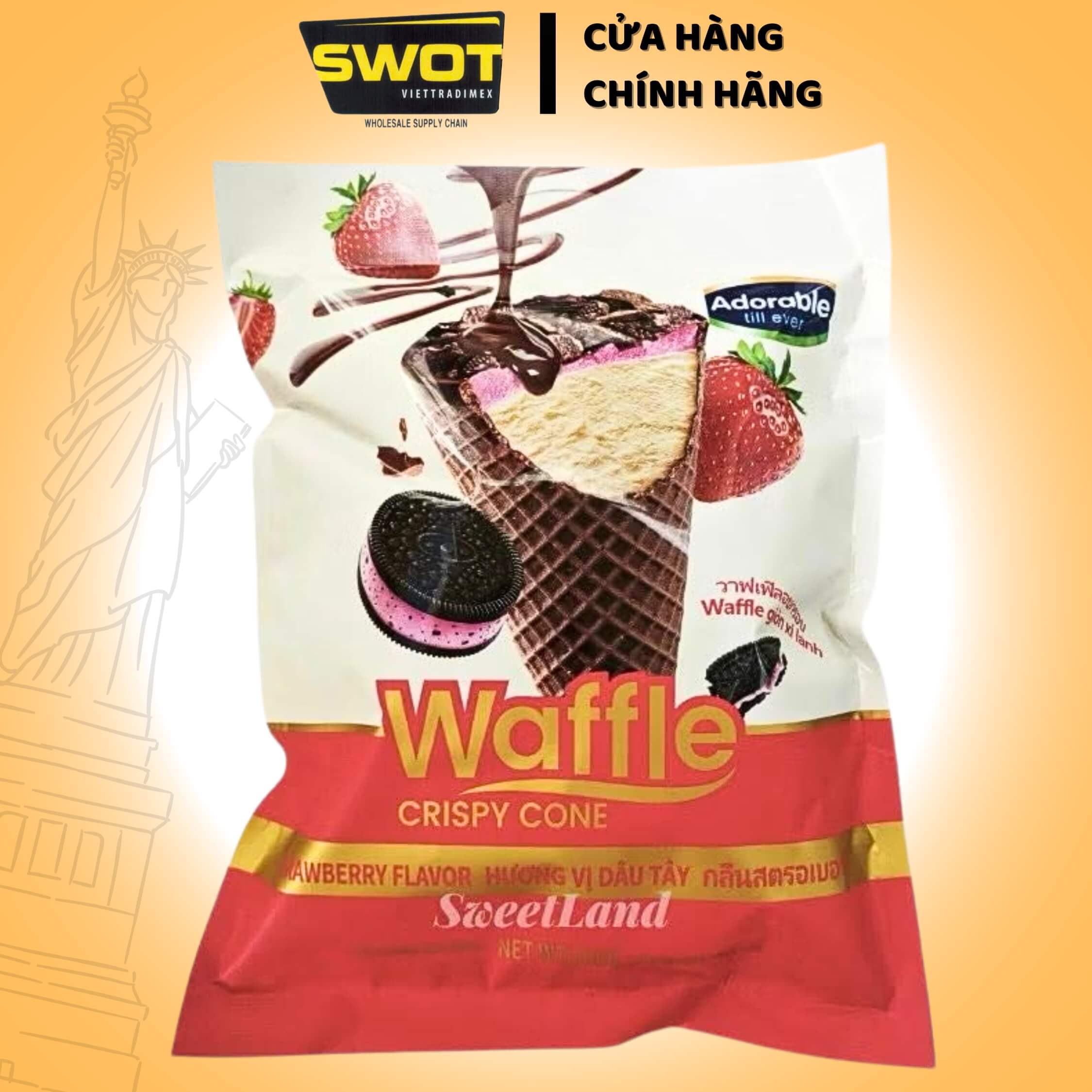 Bánh kem Ốc quế Adorable Till Ever 300g nhân kem đủ vị 300g, Sự kết hợp giữa lớp vỏ ốc quế thơm giòn tan và nhân kem mềm mịn, đậm vị, ngọt thanh vừa phải - SWOT