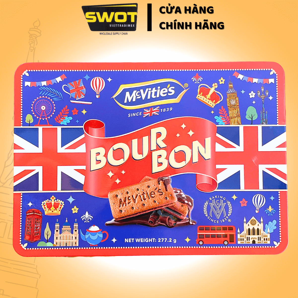 Bánh Quy Hộp Thiếc cao cấp chính hãng, Bánh Quy Giòn Rụm Dễ Ăn, Bánh Tết Ăn Vặt Mời Khách Thơm Ngon Dinh Dưỡng Thức Ăn Food Cake - SWOT