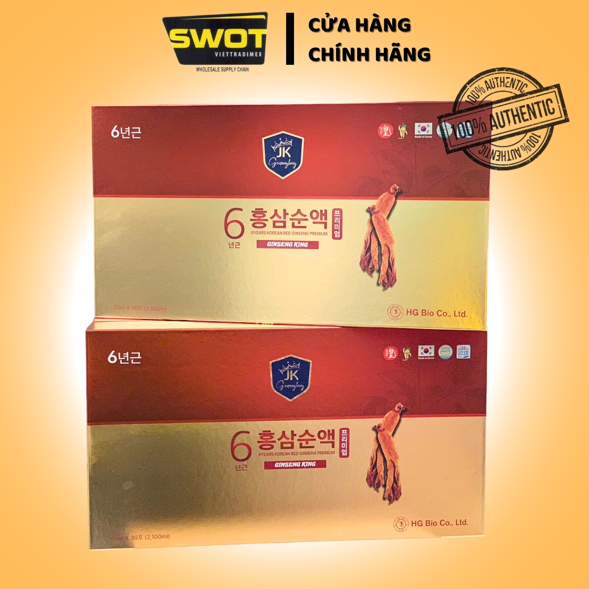 Nước hồng sâm 6 năm tuổi Hàn Quốc (70mlx30 gói), Hồng sâm Hàn cao cấp, bổ dưỡng, tăng cường sức khỏe - SWOT