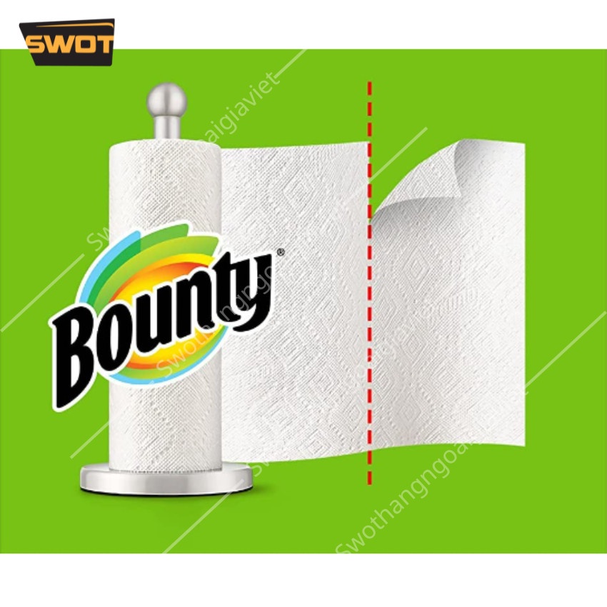 Khăn giấy cuộn Bounty Advanced Mỹ 430cm 107 tờ, Cuộn khăn giấy Mỹ, lau bếp lau tay, thấm dầu đa năng