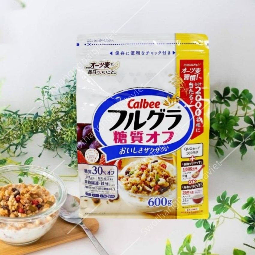 Ngũ cốc Calbee Nhật vị trái cây 700g, Ngũ cốc Nhật Bản cao cấp, hương vị thơm ngon, hỗ trợ ăn kiêng, bổ sung dinh dưỡng - SWOT