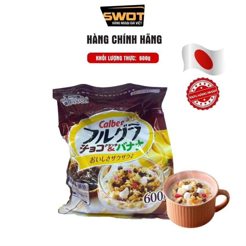 Ngũ cốc Calbee Nhật vị trái cây 700g, Ngũ cốc Nhật Bản cao cấp, hương vị thơm ngon, hỗ trợ ăn kiêng, bổ sung dinh dưỡng - SWOT
