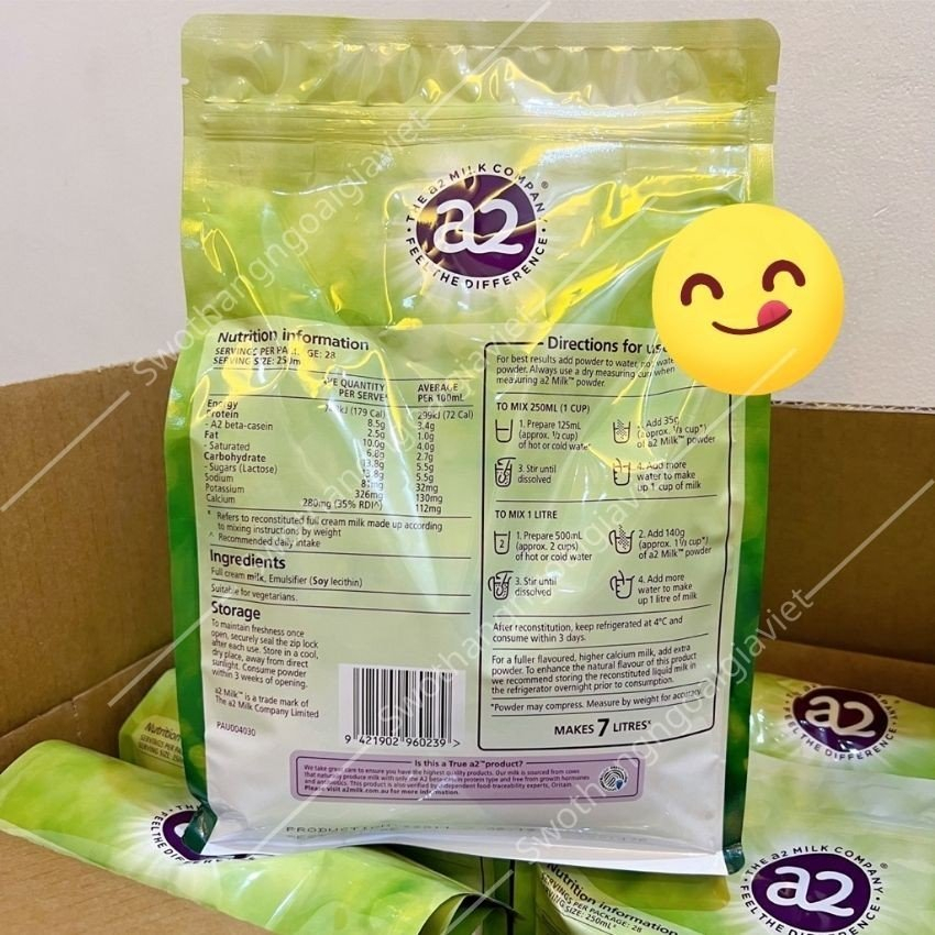 Sữa tăng cân nguyên kem A2 Úc 1Kg, Sữa bột A2 Full Cream Milk Úc cao cấp thơm ngon giàu dinh dưỡng tốt cho sức khỏe-SWOT