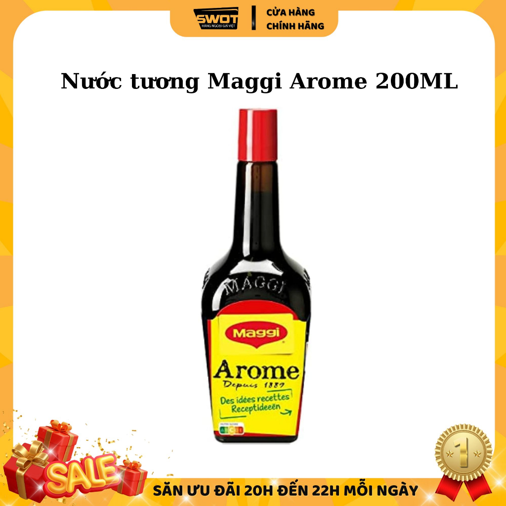 Nước tương Maggi Arome Pháp 800ml, Nước tương đậu nành lên men tự nhiên Pháp cao cấp, thơm ngon đậm đà bổ dưỡng sức khỏe
