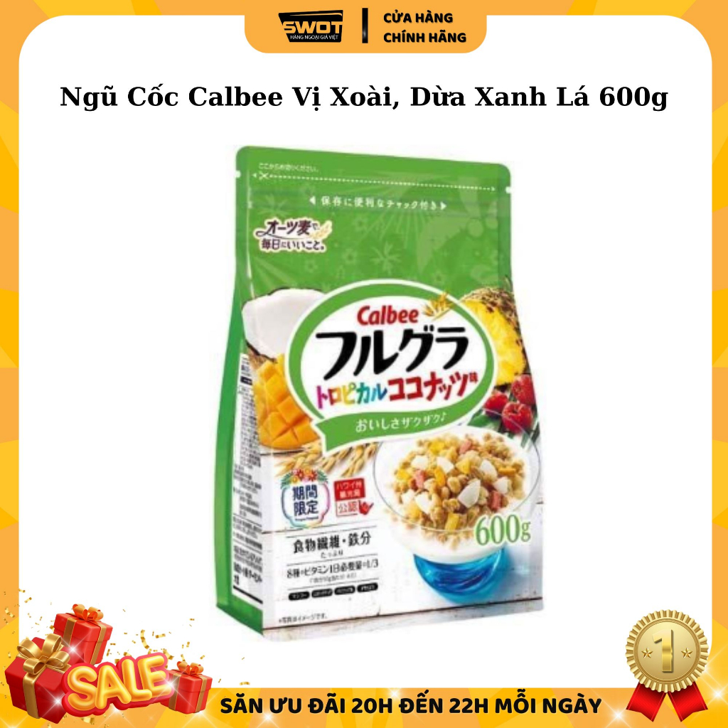 Ngũ cốc Calbee Nhật vị trái cây 700g, Ngũ cốc Nhật Bản cao cấp, hương vị thơm ngon, hỗ trợ ăn kiêng, bổ sung dinh dưỡng - SWOT