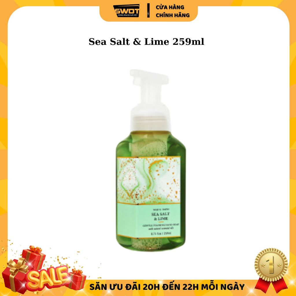 Nước rửa tay Bath & Body Works Mỹ 259ml, Nước rửa tay Mỹ, tẩy sạch vi khuẩn, dưỡng ẩm, bảo vệ dạ tay