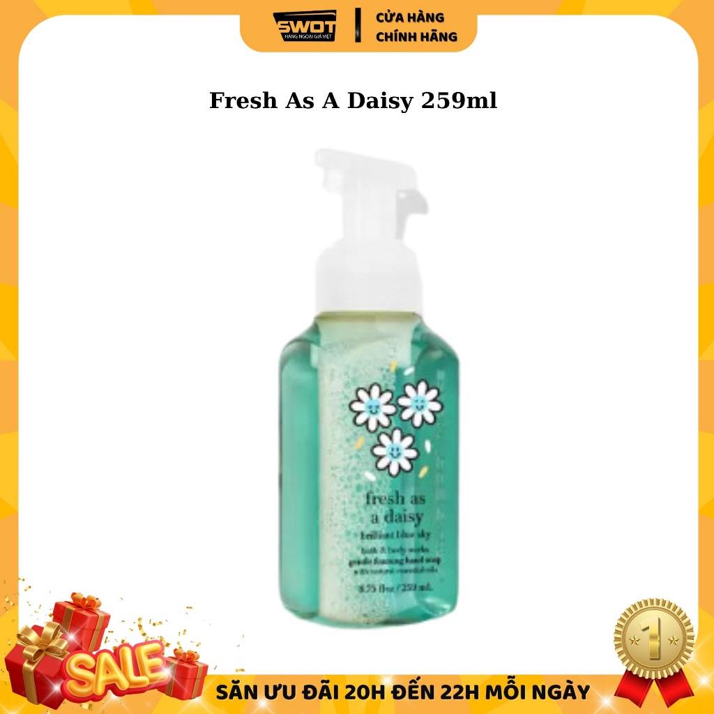Nước rửa tay Bath & Body Works Mỹ 259ml, Nước rửa tay Mỹ, tẩy sạch vi khuẩn, dưỡng ẩm, bảo vệ dạ tay